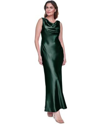 Women's Sleeveless Cowl Neck Ball Gown | Macy's