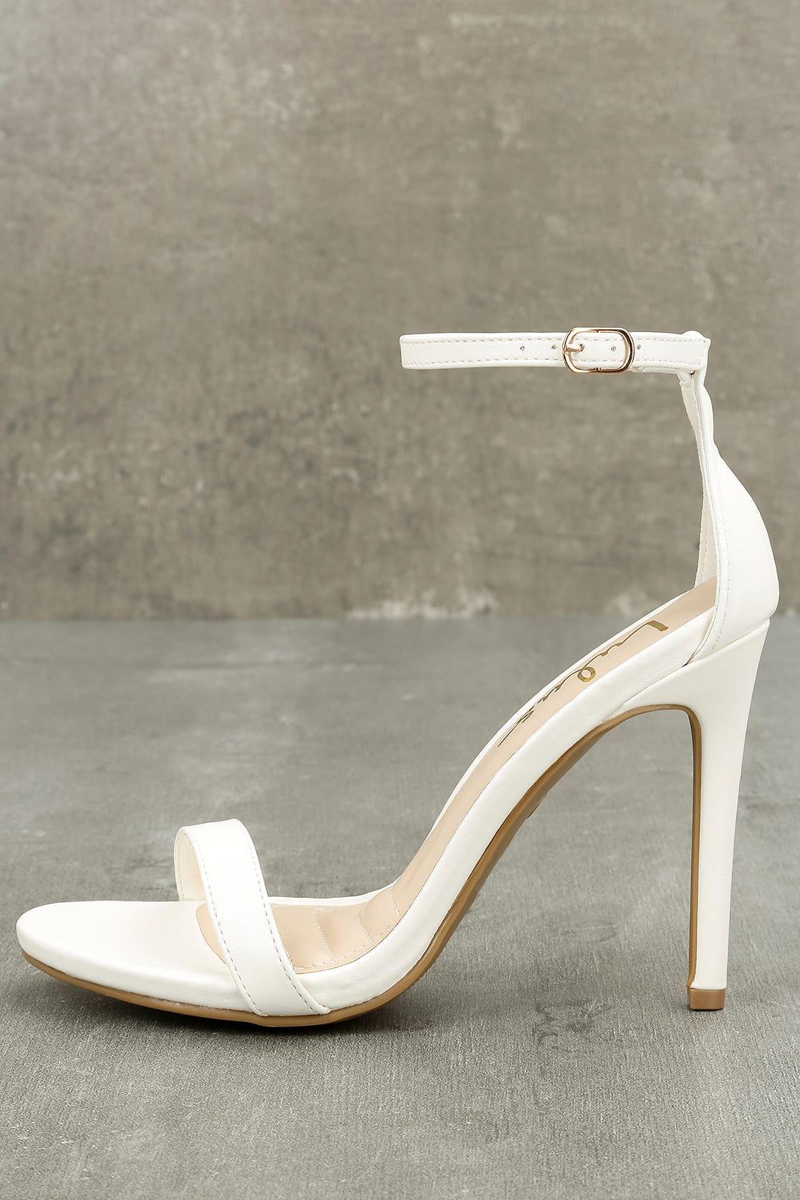 Loveliness White Ankle Strap Heels | Lulus (US)