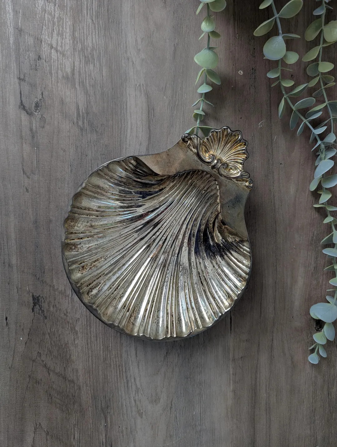 Silver Shell Dish Footed / Vintage Silverplate Art Deco Seashell Bowl by the International Silver... | Etsy (US)