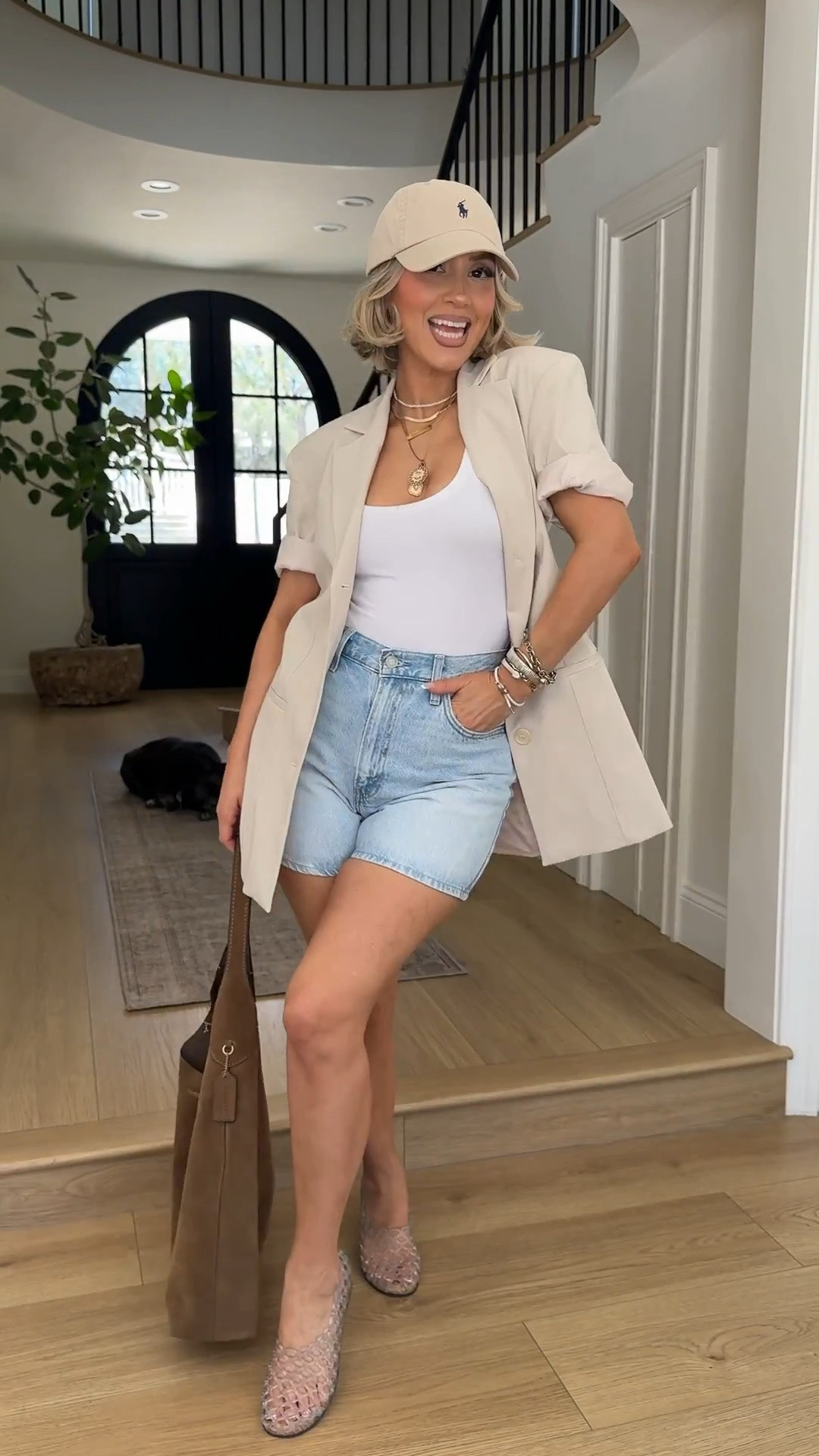 Early fall casual chic ✨

Size 27 in shorts 
Small in blazer! Make sure you cuff the leaves on the blazer to personalize it a bit more .

#LTKgrwm #LTKootd #LTKU