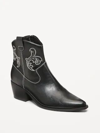 Faux Leather Western Boot | Old Navy (CA)