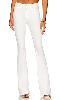 Moore Mid Rise Flare Jean in Washed White | Revolve Clothing (Global)