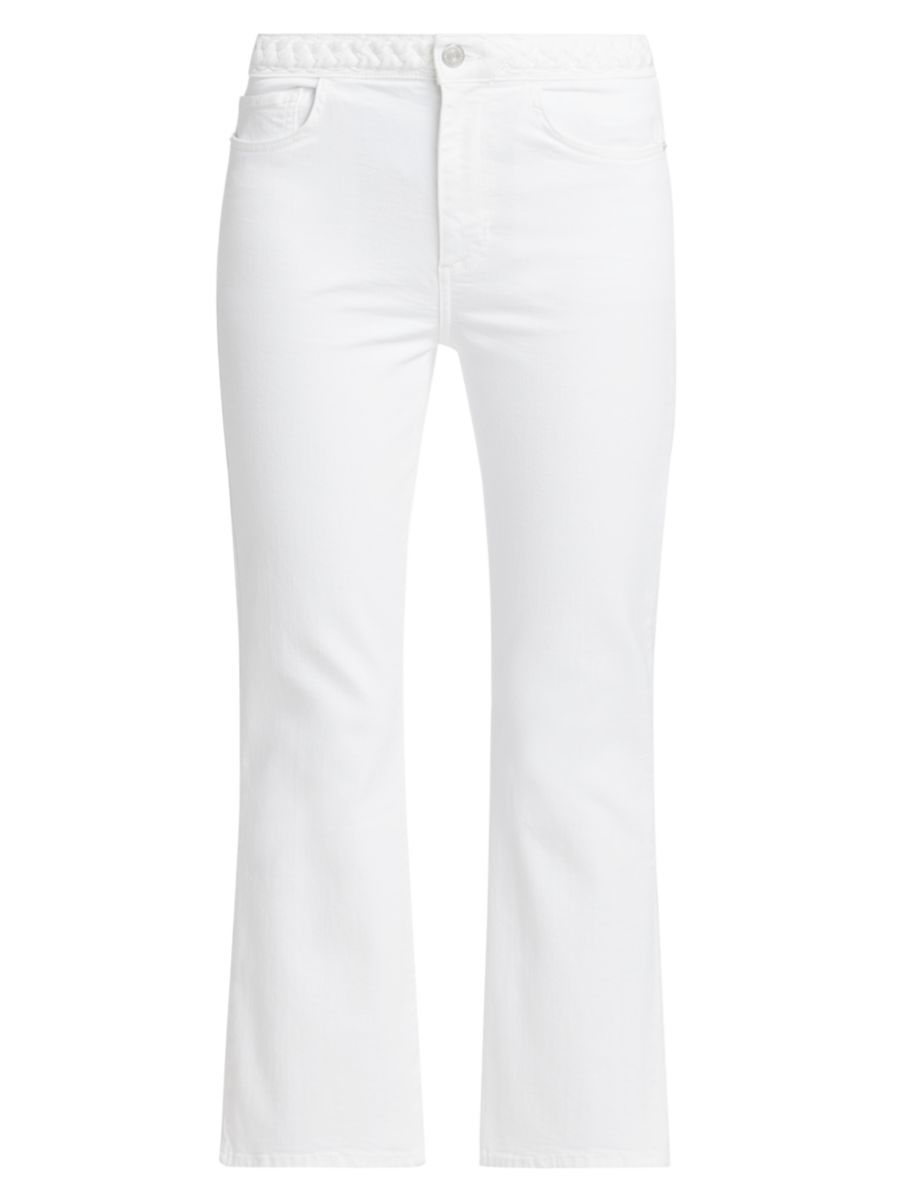 Braided Crop Mini Boot-Cut Jeans | Saks Fifth Avenue