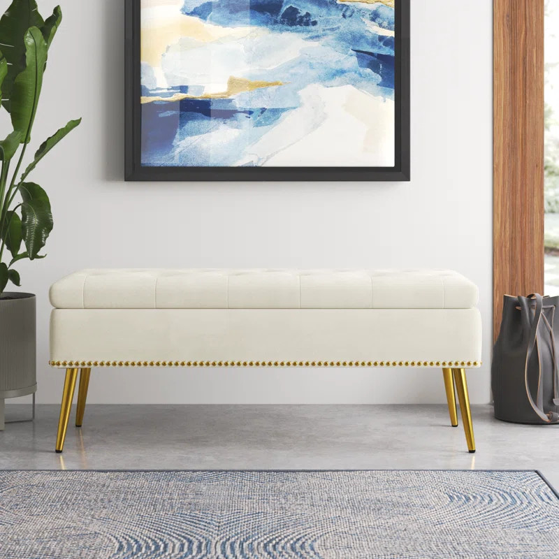 Kajana Upholstered Flip Top Storage Bench | Wayfair North America