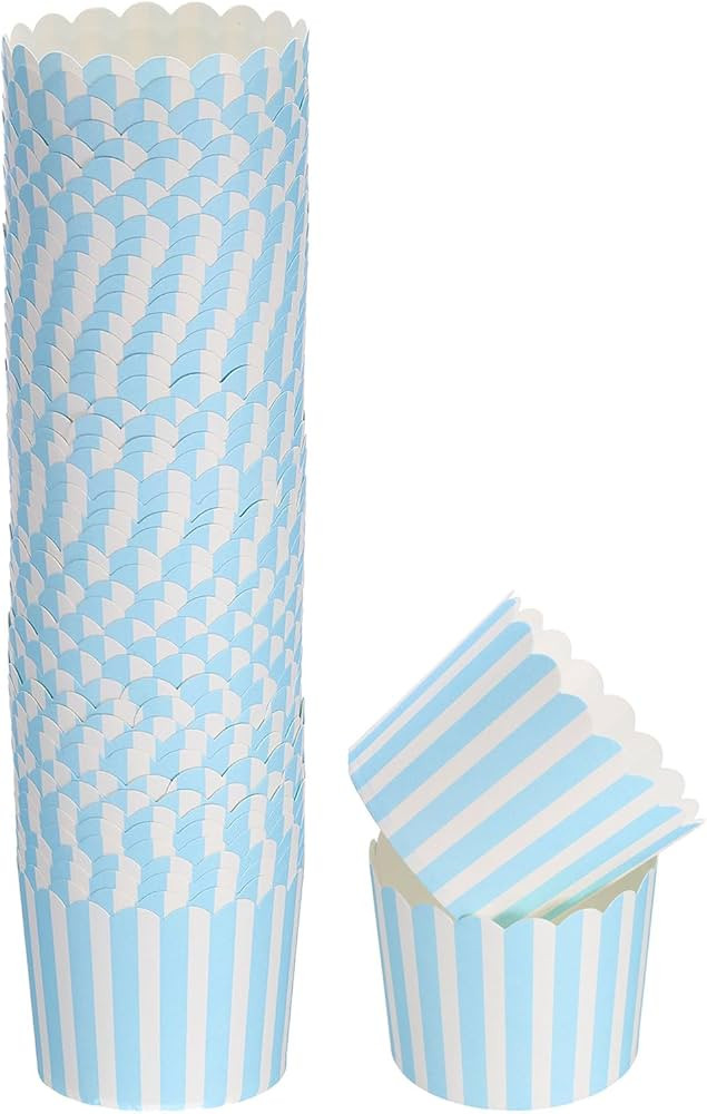 HARFINGTON 50Pcs Paper Baking Cups 6oz Greaseproof Disposable Bulk Cupcake Muffins Liners Cases W... | Amazon (US)