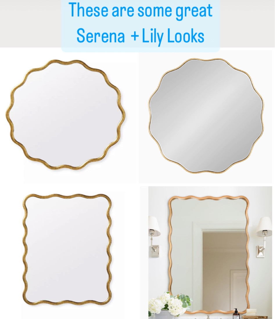 Serena and lily wave mirror looks for less ! These tend to sell out fast 
Coastal decor 
Grandmillenial styles
Coastal grandmother 
Classic and traditional design 


#LTKstyletip #LTKFind #LTKsalealert