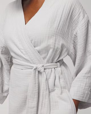 Textured Cotton Robe | SOMA