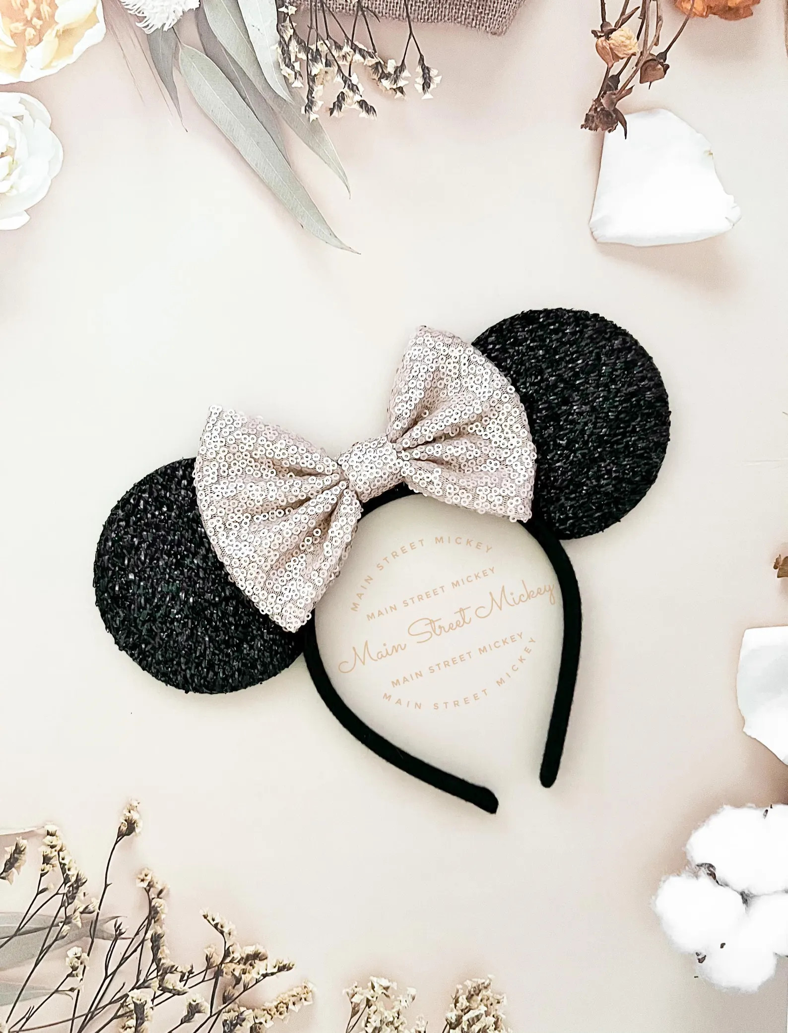 Mouse Ears Mesh Sequin Minnie Mickey Headband Ears for Kids and Adults | Etsy (Global)