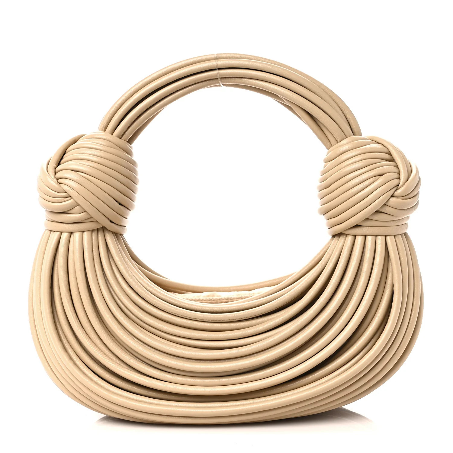 Nappa Mini Tubular Double Knot Porridge | FASHIONPHILE (US)