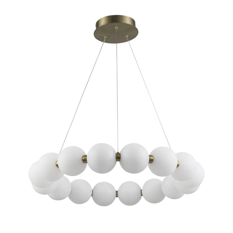 Minza 21 Light Acrylic Dimmable LED Chandelier | Wayfair North America