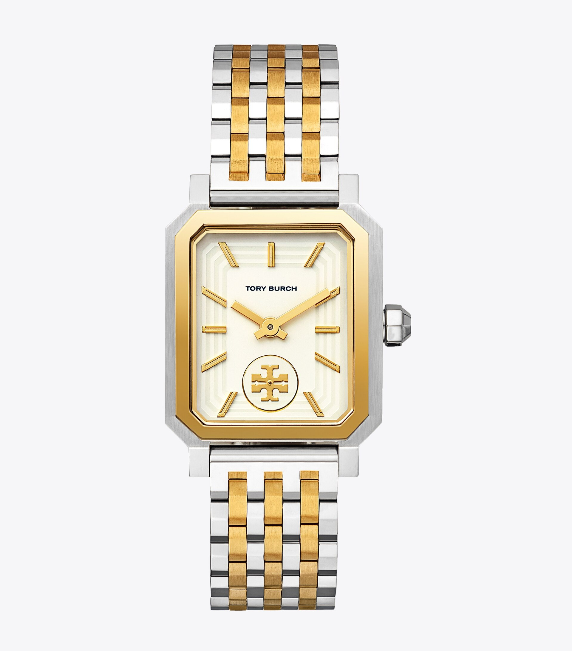 Robinson Watch, Two-Tone Gold/Stainless Steel/Cream, 27 X 29 MM: Women's Designer Strap Watches |... | Tory Burch (US)