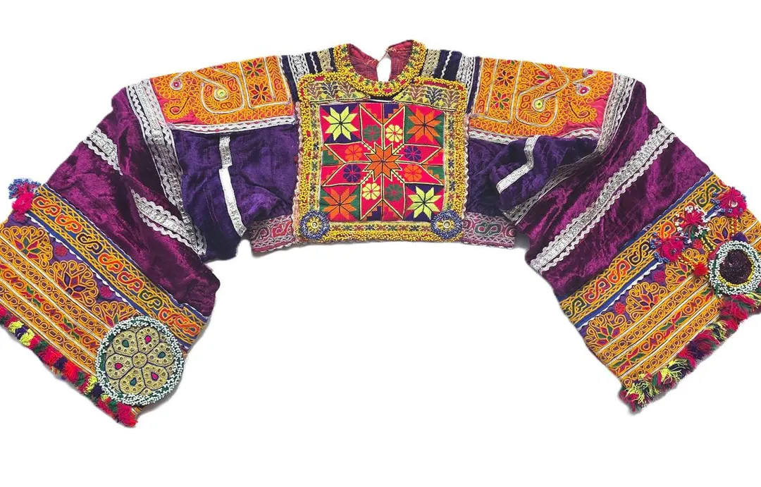 Vintage Afghan Kuchi Crop Top: Embroidered Velvet Choli, Tribal Fashion | Etsy (US)