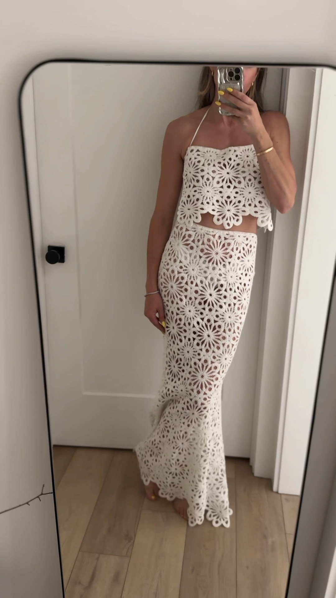 Wearing a small in both. Size down in the skirt if you want the skirt to rest higher than your hips. I need an xs. Also for tall girls, the skirt has some good length!

#LTKswim #LTKparties #LTKtravel