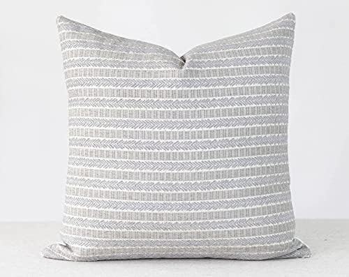 by Unbranded Blue and Grey Stripe Pillow Cover Grey Pillow Cover Blue Pillow Cover Stripe Pillow ... | Amazon (CA)