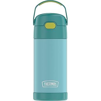THERMOS FUNTAINER 12 Ounce Stainless Steel Vacuum Insulated Kids Straw Bottle, Blue/Green | Amazon (US)
