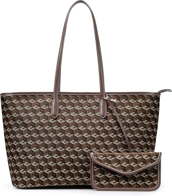KALIDI 3D Cube Tote Bag Cubic Garden Monogram Print Leather Women Weekender Bag Shopper Handbags ... | Amazon (US)
