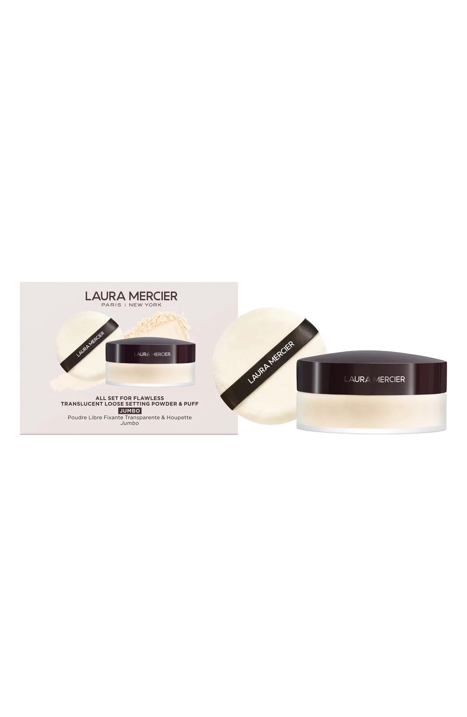Laura Mercier All Set for Flawless Translucent Loose Setting Powder & Puff $97 Value | Nordstrom | Nordstrom