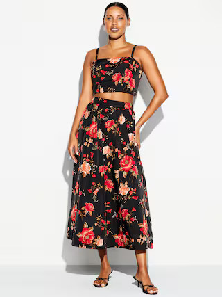 The Occasion by Old Navy High-Waisted Taffeta Midi Skirt | Old Navy (US)