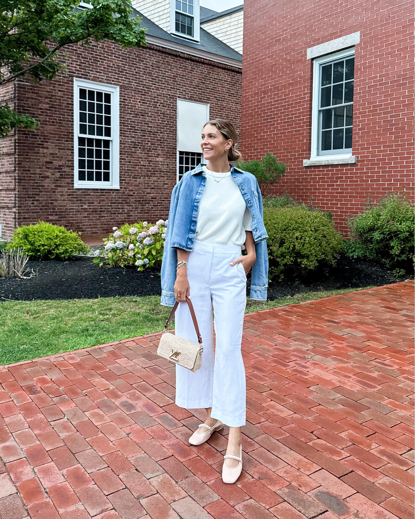 Nantucket outfit inspiration! 
Jean jacket and shoes are from the Nordstrom anniversary sale! I also found a similar shoe option on Amazon for less that I’ll link here! 
Abercrombie T-shirt 
Aritzia pants 
Louis Vuitton purse

#LTKStyleTip #LTKxNSale #LTKTravel