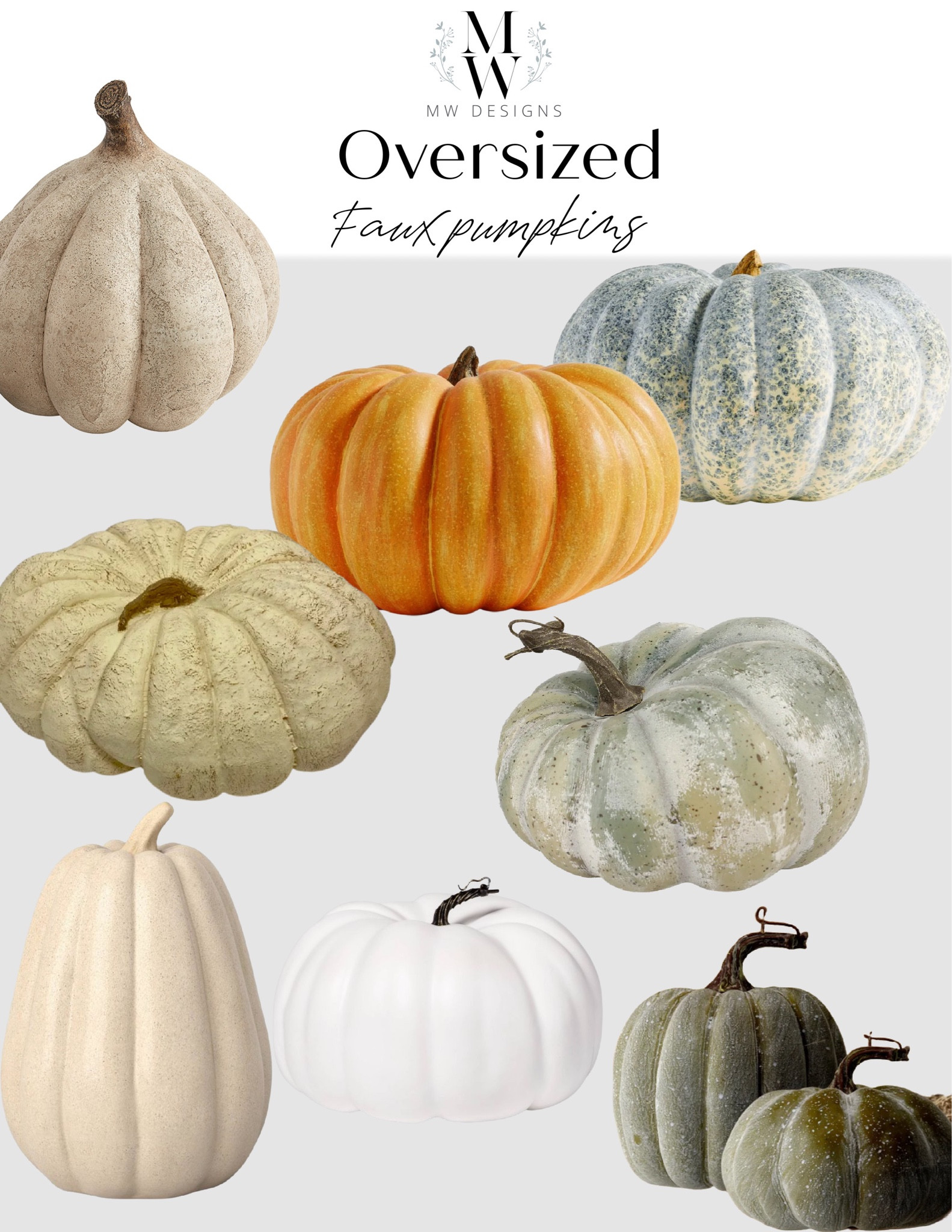 Oversized Faux Pumpkins 
Fall decor 

#LTKhome #LTKSeasonal