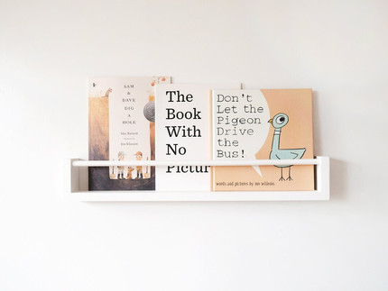 White Nursery Shelves
