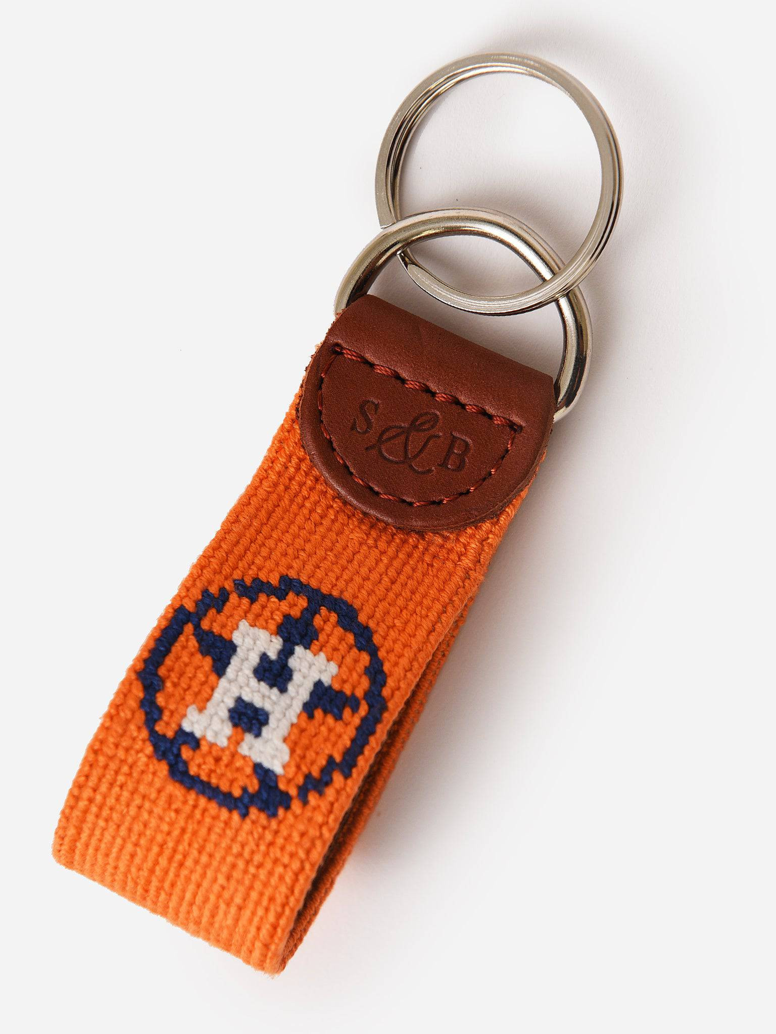 SMATHERS & BRANSON
                      
                     Houston Astros Needlepoint Key Fob | Saint Bernard