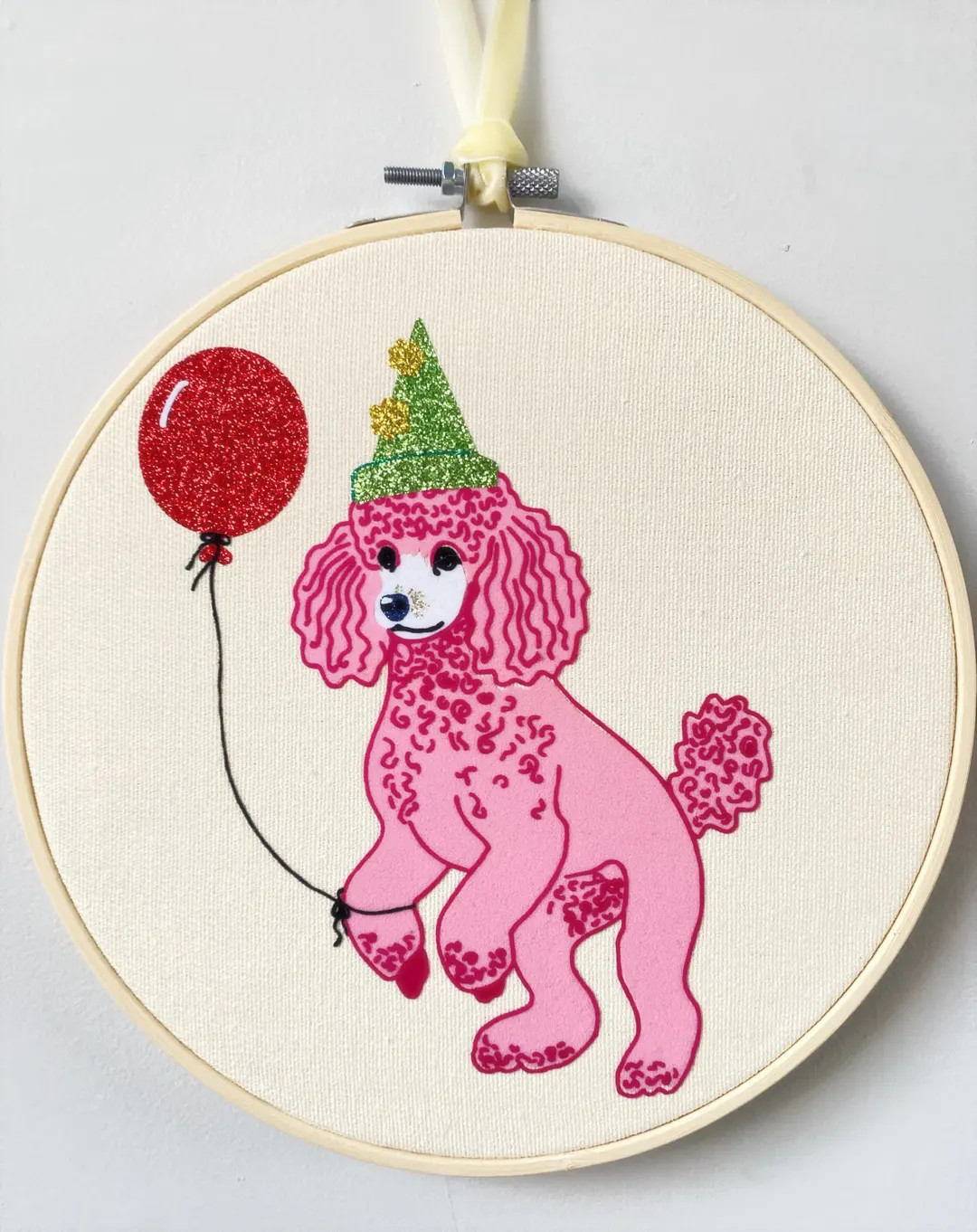 Poodle Wall Hanging in Embroidery Hoop | Childrens Bedroom Decor | Childrens Wall Hanging | Anima... | Etsy (US)