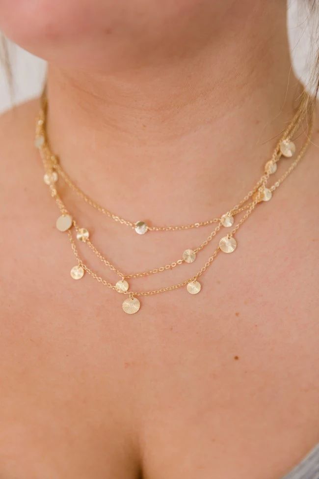 Gravitate Towards Your Love Layered Gold Necklace | The Pink Lily Boutique