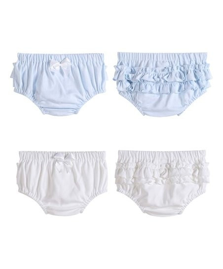 Light Blue & White Ruffle Bloomer Set - Infant & Toddler | Zulily