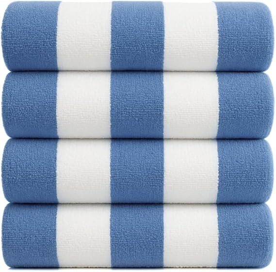 Cotton Turkish Beach Towel with Towels Oversized 30"x60" Pool Absorbent Extra Large Quick Dry San... | Amazon (US)