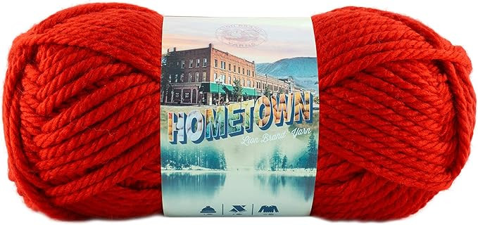 Lion Brand Yarn Lion Brand Hometown USA Yarn Craft Supplies, 1-Pack, Cincinnati Red | Amazon (US)