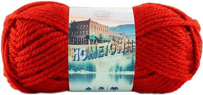 Lion Brand Yarn Lion Brand Hometown USA Yarn Craft Supplies, 1-Pack, Cincinnati Red | Amazon (US)