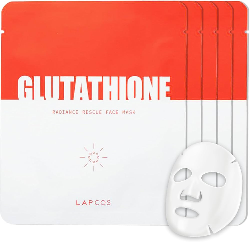 LAPCOS Glutathione Radiance Rescue Mask - Korean Skin Care Mask w/Glutathione, Niacinamide & Pept... | Amazon (US)