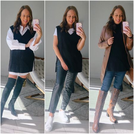 Three ways to wear an oversized vest over on IG reels… this one is only $25! 

#LTKstyletip