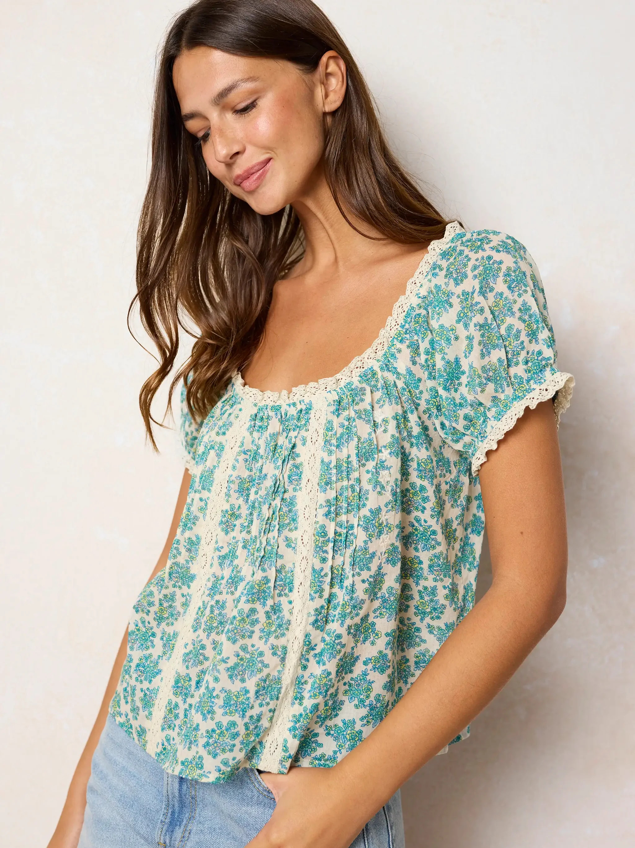 Sweet Nothings Embroidered Cotton Top | Natural Life