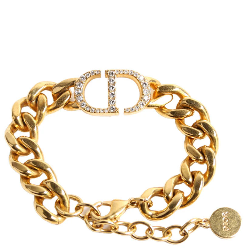 30 Montaigne Crystal Chain Gold | Keeks Designer Handbags