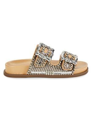 Enola Shine Sporty Embellished Sandals | Saks Fifth Avenue OFF 5TH