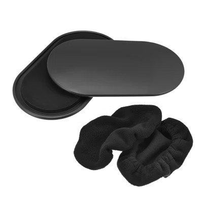 Unique Bargains Oval Yoga Dual-Sided Core Sliders for Abdominal Exercise Equipment 1 Set Black | Target