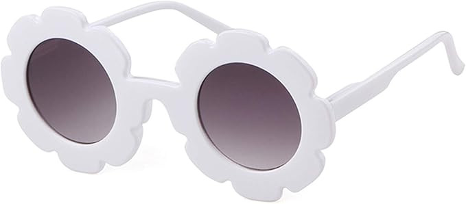 Kids Sunglasses Round Flower UV400 Protection Colorful Glasses for Children Girl Boy | Amazon (US)