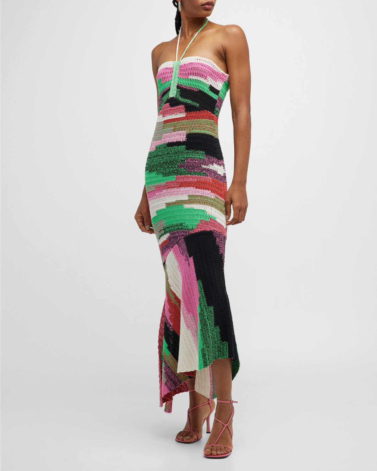 Nova Crochet Halter Maxi Dress | Neiman Marcus