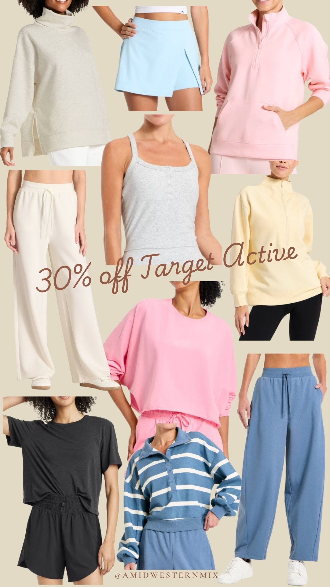 30% off Target activewear! 

I ordered the: blue barrel sweats, striped rugby shirt, pink cropped long sleeve tee, Henley tank & yellow 1/4 zip - smalls in everything! 

#LTKActive #LTKFindsUnder50 #LTKSaleAlert