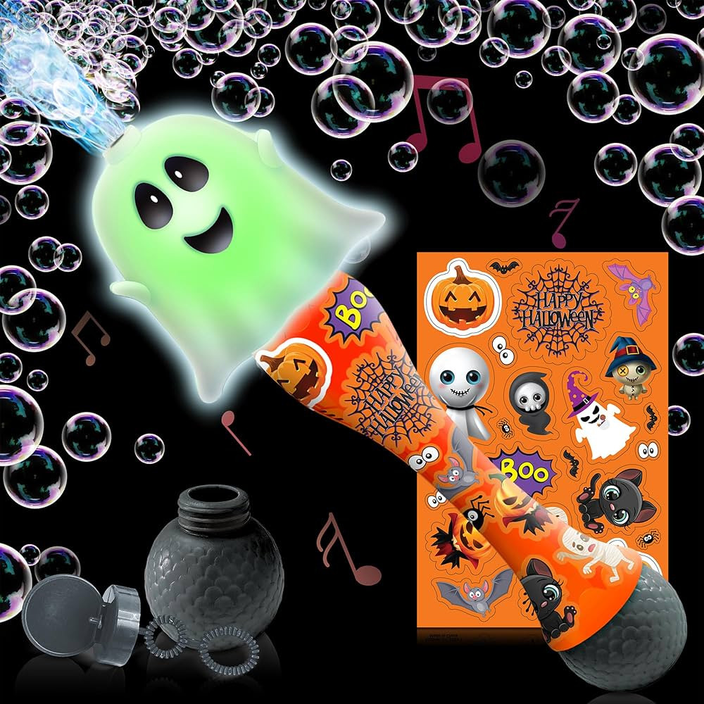 ArtCreativity Halloween Bubble Wand for Kids, 14" Light Up Ghost Bubble Wand for Toddlers with LE... | Amazon (US)