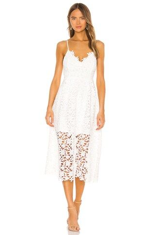 ASTR the Label Lace A Line Midi Dress in White from Revolve.com | Revolve Clothing (Global)