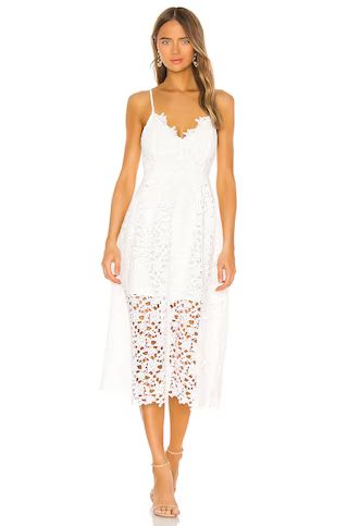 ASTR the Label Lace A Line Midi Dress in White from Revolve.com | Revolve Clothing (Global)