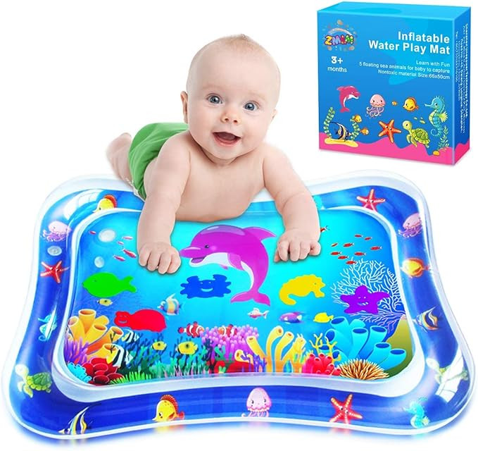 ZMLM Baby Tummy-Time Water Mat: Infant Baby Toy Gift Activity Play Mat Inflatable Sensory Playmat... | Amazon (US)