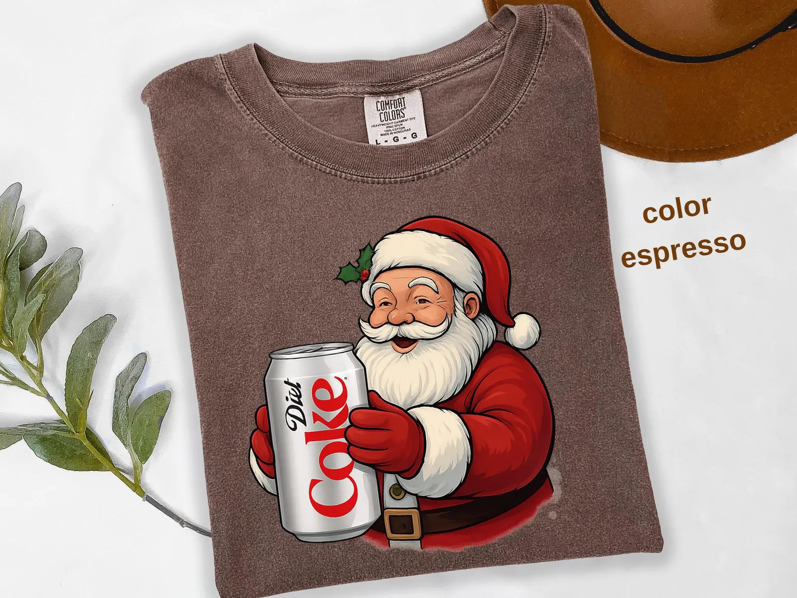 Comfort Colors® Christmas Diet Coke Santa Shirt, Diet Coke Santa Sweater, Funny Christmas Santa ... | Etsy (US)