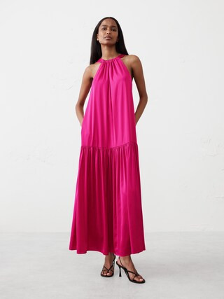 Gathered Halter Maxi Dress | Banana Republic Factory | Banana Republic Factory