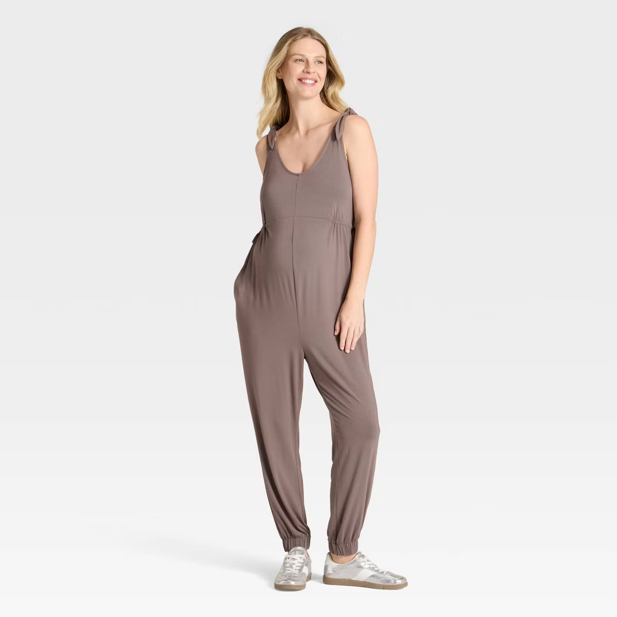 Knit Maternity Jumpsuit - Isabel Maternity by Ingrid & Isabel™ Taupe | Target