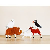 Arctic Animals Toys Set, Wooden Toys, Toddler Gifts, Waldorf Baby Gift, Childrens Toy, Educational Montessori Toys | Etsy (US)