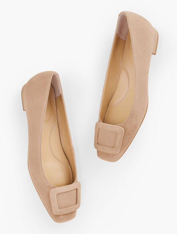 Sutton Buckle Flats - Suede | Talbots